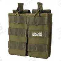 BARSKA Magazine Pouch: Green, Nylon, 5 1/2 in x 6 3/10 in, Strap Closure (MPN BI13004). Key specifications — attr188437: Green; attr188438: Nylon; attr188431: Magazine Pouch.