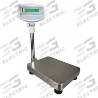 ADAM EQUIPMENT Industrial Bench Scale: 11 7/8 in x 15 3/4 in, Column-Mounted, Stainless Steel (MPN GBK 30AM). Key specifications — Connection Ports: RS-232; Readability: 0.01 lb/4 g; Brand: ADAM EQUIPMENT; Weighing Surface Material: Stainless Steel.