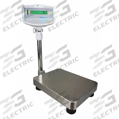 ADAM EQUIPMENT Industrial Bench Scale: 11 7/8 in x 15 3/4 in, Column-Mounted - Bench Scales with Column-Mounted Indicator