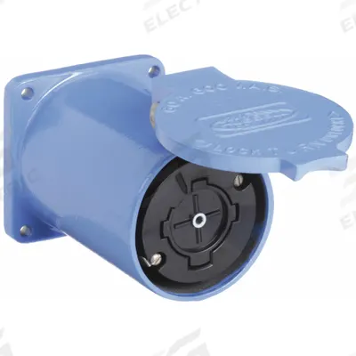 HUBBELL Locking Receptacle: Non-NEMA, Blue, 600V AC, 60 A Current Rating, 4 Poles - General Purpose Receptacles