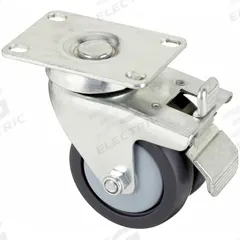 APPROVED VENDOR Plate Caster: Swivel, Total Lock, Rubber, 3 in Wheel Dia, 29/32 in Wheel Wd, Slot (MPN P9S-RP030K-P-TB). Key specifications — attr1093313: Ball; attr1093347: Gray; attr1093360: APPROVED VENDOR; attr1172362: Swivel with Total Lock.