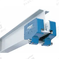 DEMAG Trolley: Push, 12,400 lb Max Hoist Load Capacity, For 7 7/8 in – 12 3/16 in Beam Flange Wd (MPN RU56-310). Key specifications — For Beam Shape: Flat; Trolley Frame Material: Cast Aluminum.