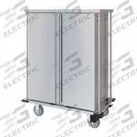 CARLISLE DINEX Meal Delivery Cart: 18 Trays, Non-Pass-Through, 2 Doors, Stainless Steel (MPN DXPTQC1T2D18). Key specifications — Manufacturer Part Number: DXPTQC1T2D18; Brand: CARLISLE DINEX; Caster Configuration: (2) Rigid with Brakes; Color: Silver; Material: Stainless Steel; Pass-through / Non-Pass-through: Non-Pass-Through; Insulated: No; Product Type: Meal Delivery Cart.