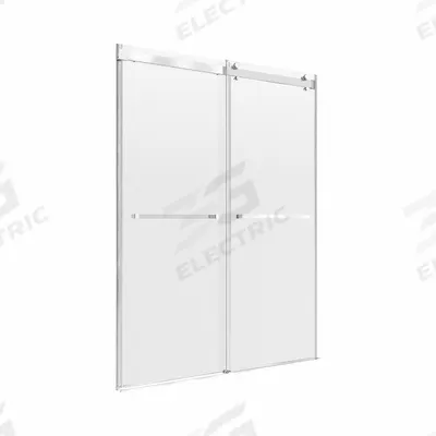 FOREMOST Tub and Shower Door: 55 in Min. Door Wd, 59 in Max. Door Wd, 63 in Overall Ht - Double-Sliding Shower Doors