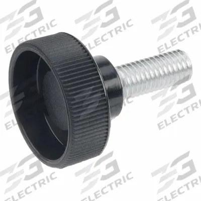 JW WINCO Knurled Screws; Knurled Hand Knobs: Knurled, Plastic w/ Steel Thread, M6 Thread - Knurled Knobs with Threaded Stud