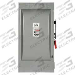 SIEMENS Safety Switch: Fusible, 200 A, Three Phase, 240V AC, Galvanized Steel, Indoor (MPN HF324N). Key specifications — Brand: SIEMENS.