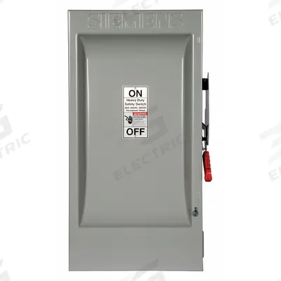 Siemens Safety Switch: Fusible, 200 A, Three Phase, 240V AC, Galvanized Steel - Fusible Safety Switches