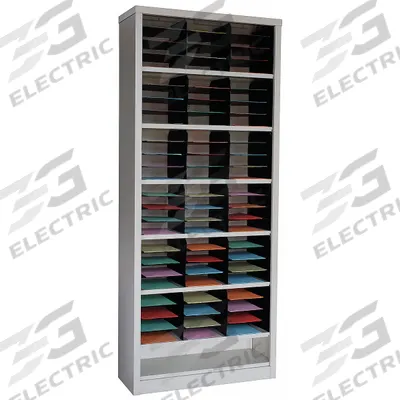 APPROVED VENDOR Literature Organizer: Tan, 72 Compartments, Includes Label Holders - Literature Sorters