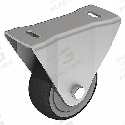 FATH INC. Plate Caster: 15 Series/40 Series/45 Series, Polyurethane, 100 mm Wheel Dia - T-Slot-Mount Plate Casters