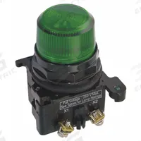 EATON Pilot Light: 30 mm Panel Mounting Size, Green, LED, 120 V AC Max Volt Rating (Supply) (MPN E34FB197LGP2A). Key specifications — Series: E34; Brand: EATON; Includes Push-To-Test: No Push-To-Test Included.