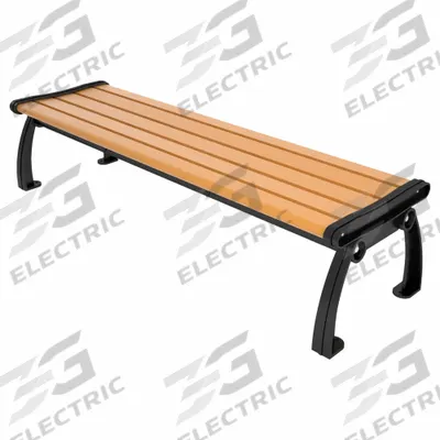ULTRASITE Outdoor Bench: Heritage, 72 in Overall Lg, 17 in Overall Ht, Cedar, Black - Vandal Resistant Resinwood Benches