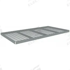 TENNSCO Shelf: 96 in x 48 in, 1,250 lb Load Capacity, Steel, 5 ga Decking, Gray, Shelf (MPN ZLES-9648W). Key specifications — Decking Material: Steel; Includes: (3) Front to Back Deck Supports; Decking Finish: Zinc Plated; Shelf Configuration: Single Straight; Color: Gray; Frame Material: Steel; Brand: TENNSCO; Frame Finish: Zinc Plated.