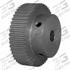 DAYTON Timing Pulley: Modified Curvilinear, Fixed, For GT Timing Belt Section, For 9 mm Belt Wd (MPN 50-3P09-6A4). Key specifications — Brand: DAYTON; Finish: Clear Anodized; For Belt Series: Powerhouse®.