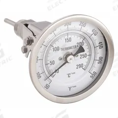 APPROVED VENDOR Dial Thermometer: 50°F to 550°F /10°C to 290°C, 2.5 in Stem Lg, 3 in Dial Dia (MPN 1NGA3). Key specifications — Accuracy: ±1 % @ 151 to 450 °F; Brand: APPROVED VENDOR.