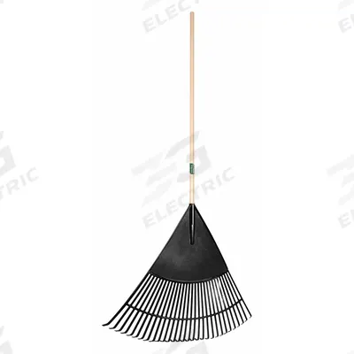 UNION TOOLS Leaf Rake: Polypropylene Head, Wood Handle - Standard Leaf Rakes