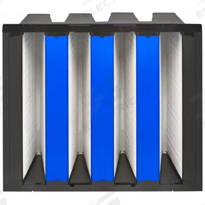 GRAINGER V-Bank Air Filter: 20 in x 24 in x 12 in, Fiberglass, Single Header - MERV 15 V-Bank Air Filters