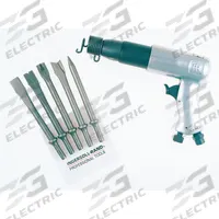 INGERSOLL RAND Air Hammer Kit: 3/8 in Shank Size, 3 1/2 in Stroke Lg, 2,000 bpm Blows per Minute (MPN 117K). Key specifications — attr1320834: INGERSOLL RAND; attr1320853: Round; attr1320854: Round; attr1320857: Punch; attr1393634: Maintenance to Light Production; attr1393635: Yes; attr1393636: Long Lasting.