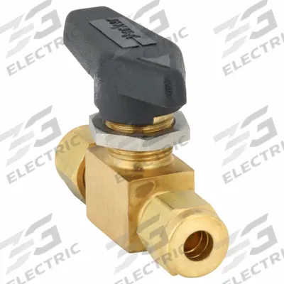 PARKER Manual Two-Way Ball Valve: 1/4 in, Brass, Straight, Compression x Compression - Brass Instrumentation Ball Valves