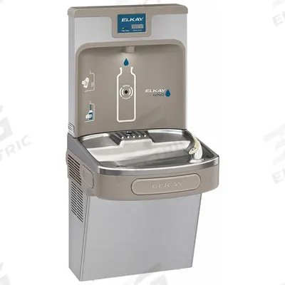 ELKAY Drinking Fountain with Bottle Filler: On-Wall, 8 gph @ 50°F, Touchless Sensor - On-Wall Single Drinking Fountains with Bottle Fillers