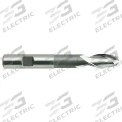 YG-1 Ball End Mill: High Speed Steel, 2 Flute, 1/4" Mill Dia, 5/8" LOC, 3-1/16" OAL (MPN 42047)