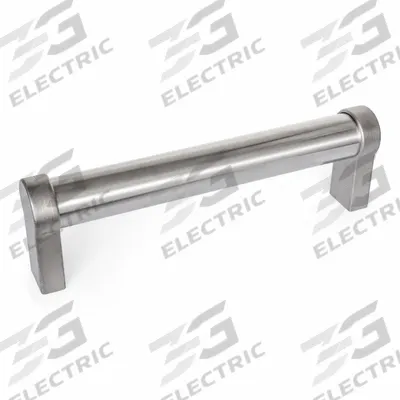 JW WINCO Pull Handle: Threaded Holes, Rear-Mount, 23.62 in Mounting Hole Center to Center - Load-Rated Straight-Leg Tubular Pull Handles
