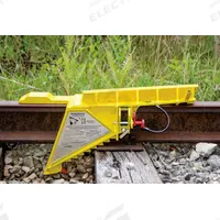 ALDON Rail Track Derailer: Derailer, Freight Car, 10 mph Speed - Max, Sign Included, Sign Holder (MPN 4014-06-S). Key specifications — attr1385012: ALDON; attr1385058: Derailer; attr1385021: Freight Car; attr1385034: Sign Holder.