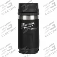 MILWAUKEE Insulated Mug: 12 oz Capacity, Black, Stainless Steel, 7 in Overall Ht, Bottle (MPN 48-22-8391B). Key specifications — Brand: MILWAUKEE.