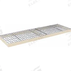HALLOWELL Boltless Shelf: 96 in x 36 in, 910 lb Load Capacity, Steel, 4 ga Decking, Tan (MPN DRHCWL9636PT). Key specifications — Decking Material: Steel; Includes: (2) Side to Side Beams; Decking Finish: Powder Coated; Shelf Configuration: Single Straight; Color: Tan; Frame Material: Steel; Brand: HALLOWELL; Frame Finish: Powder Coated.