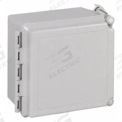 HOFFMAN Enclosure: Fiberglass, 6 in x 6 in x 4 in, NEMA 12/13/4/4X, Solid Cover - Nonmetallic Enclosures