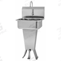 SANI-LAV Hand Sink: 41 1/2 in Overall Ht, 17 in Bowl Lg, 7 in Bowl Dp, 2 gpm Flow Rate, 18 ga (MPN 5011). Key specifications — Includes Side Splash: Side Splash Not Included; Brand: SANI-LAV.
