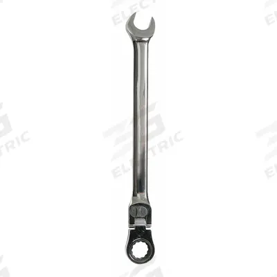WESTWARD Combination Wrench: Alloy Steel, Chrome, 10 mm Head Size, 6 1/2 in Overall Lg - Metric 12-Point Ratcheting Combination Wrenches