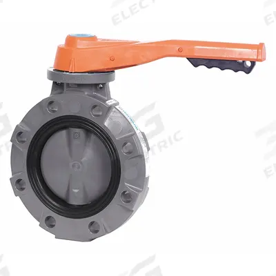 HAYWARD Butterfly Valve: 4 in Pipe Size, Concentric, 150 psi Max. Pressure (CWP) - Glass-Filled Polypropylene General-Service Butterfly Valves