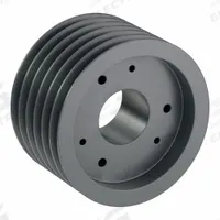 APPROVED VENDOR V-Belt Pulley: C105, 6 Groove, 10.9 in OD, Bushed Bore, F, For C/CX Belt Section (MPN 6C105F). Key specifications — Pulley Industry Number: C105; Pitch Diameter: 10.5 in (C); For Belt Section (broad, with similar types): C or CX.
