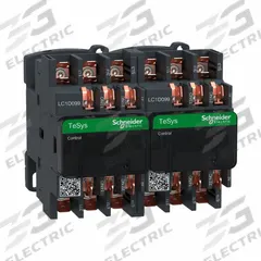 SCHNEIDER IEC Magnetic Contactor: Reversing, 3 Poles, 3NO Contacts, 9 A, 24V AC Coil (MPN LC2D099B7). Key specifications — Brand: SCHNEIDER; Integrated Surge Suppression: No.