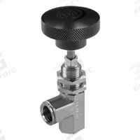 HAM-LET Plumbing Needle Valves: Angle Valve Body, 316 Stainless Steel, Integral Bonnet, FNPT x FNPT (MPN H-310U-SS-N-R-1/8-RS-A). Key specifications — For Media: Liquid; Standards: ISO 15848-1; Brand: HAM-LET; Valve Series: H300U; Stem Type: Regulating; Connection Gender - Side 2: Female; Connection Gender - Side 1: Female; Connection Type - Side 1: NPT.