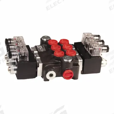 CHIEF Hydraulic Manifold Valve: 21 gpm Max Flow Rate, Three Positions, Outlet/Work - Solenoid-Operated Directional Control Valves