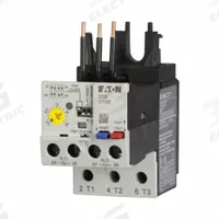 EATON Overload Relay: Electronic Protection, 3 Poles, 1NO/1NC, Phase Loss Sensitivity, Frame Size C (MPN XTOE020CGS). Key specifications — Brand: EATON; Auxiliary Contact Form: 1NO/1NC; Compatible Contactor Series: XT Mini Contactors; Frame Size: C; Phase Loss Sensitivity: Yes; Thermal Units Required: Not Applicable to Electronic Type Overload Relays; Compatible Contactors: Frame Size C.
