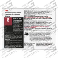 TOLCO Secondary Bottle Label: 11 in Ht, 8 1/2 in Wd, 3M Gen Purpose Cleaner 8, 12 PK (MPN 340408). Key specifications — Legend: 3M General Purpose Cleaner 8; Brand: TOLCO; Product Type: Secondary Bottle Label.