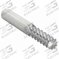 MICRO 100 Solid Router Bit: Diamond Cut, Burr End, 1/4" Cut Dia, 3/4" LOC (MPN RDB-60)