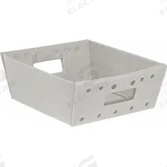 APPROVED VENDOR Tray: 0.4159 cu ft, White, Not Stacking Capable, 20 lb Load Capacity (MPN 5572 WHITE). Key specifications — Brand: APPROVED VENDOR; Material: Corrugated Plastic.