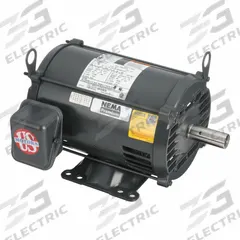 U.S. MOTORS General Purpose Motor: Rigid Base Mount, Open Drip Proof, 3 hp, 1,770 RPM, Auto (MPN D3PA2D). Key specifications — Brand: U.S. MOTORS; Nameplate Voltage @ 60 Hz: 190V AC; Full Load Current @ 60 Hz: 8.3-7.6/3.8 A; Nameplate RPM @ 60 Hz: 1,770 RPM; Motor Enclosure: ODP.
