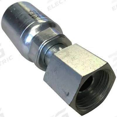 AEROQUIP Crimp Hose Fitting: Carbon Steel, Straight, -8 For Hose Dash Size, Female x Female - Aeroquip Crimp Hydraulic Hose Fittings with JIC Connection