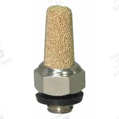 SPEEDAIRE Exhaust Muffler: 3/16 in, 5/16 in Hex Size, Nickel Plated Steel, Bronze, 160°F Max Op Temp (MPN 1EJX3). Key specifications — attr124412: SPEEDAIRE; attr124422: Bronze; attr124426: Nickel Plated Steel.