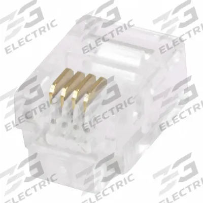 MONOPRICE Modular Plug: Modular Plug RJ11, Stranded, 50pk Pack Size - RJ Modular Connectors