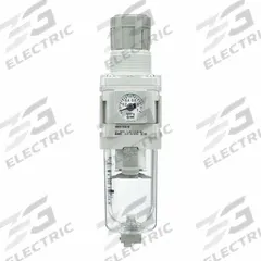 SMC Filter Regulator: AW-D Series, 1/4 in NPT, 5 micron, 0.85 MPa Max Op Pressure, Auto Drain (MPN AW30-N02C-Z-D). Key specifications — attr109419: SMC; attr109429: Die-Cast Aluminum; attr109463: Yes; attr109468: AW-D.
