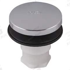 APPROVED VENDOR Drain Stopper: Plastic, Chrome-Plated, Toe Touch (MPN 35229). Key specifications — Color: Silver; Material: Plastic.