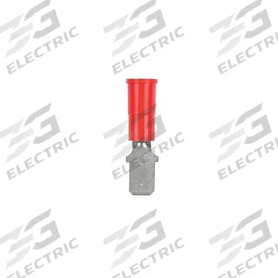 3M Wire Disconnect: Male Tab, Red, Vinyl, Partial Coverage - Partially Insulated Quick Disconnects