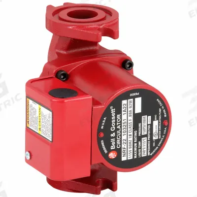 BELL & GOSSETT Hydronic Circulating Pump: 1/15 hp HP, 115V AC, Cast Iron, 3, 25 gpm, 18 ft Max. Head - General-Purpose Inline Circulator Pumps