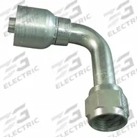 AEROQUIP Hydraulic Crimp Fitting: Steel x Steel, 90° Elbow, -16 For Hose Dash Size, JIC x Crimp (MPN 4SA16FJC16). Key specifications — Fitting Gender: Female x Genderless; Fitting Connection Type: JIC x Crimp; Thread Size: 1-5/16"-12; For Hose Dash Size: -16; Brand: AEROQUIP.