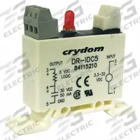 CRYDOM Input Module: DIN-Rail & Surface Relay Mounting, 5 Pins, 4 to 32V AC/DC Input, 30V DC Output (MPN DR-IDC5). Key specifications — Input Voltage: 4 to 32V AC/DC; Brand: CRYDOM.